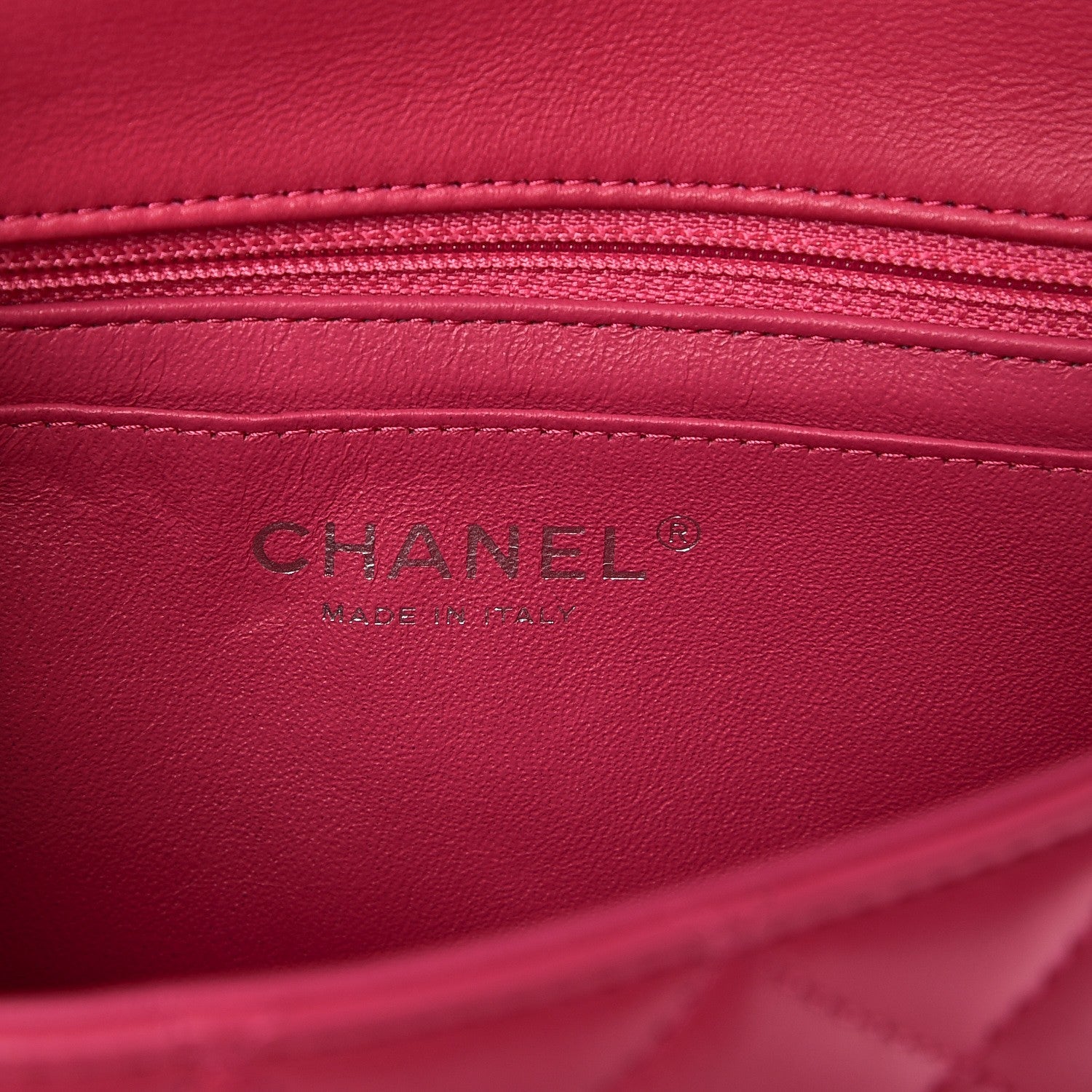 Chanel Lambskin Quilted Mini Rectangular Flap Fuchsia 6 of 11