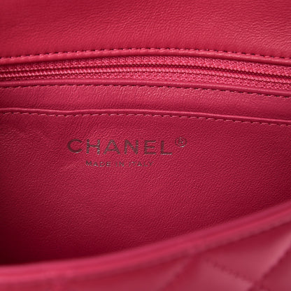 Chanel Lambskin Quilted Mini Rectangular Flap Fuchsia 6 of 11