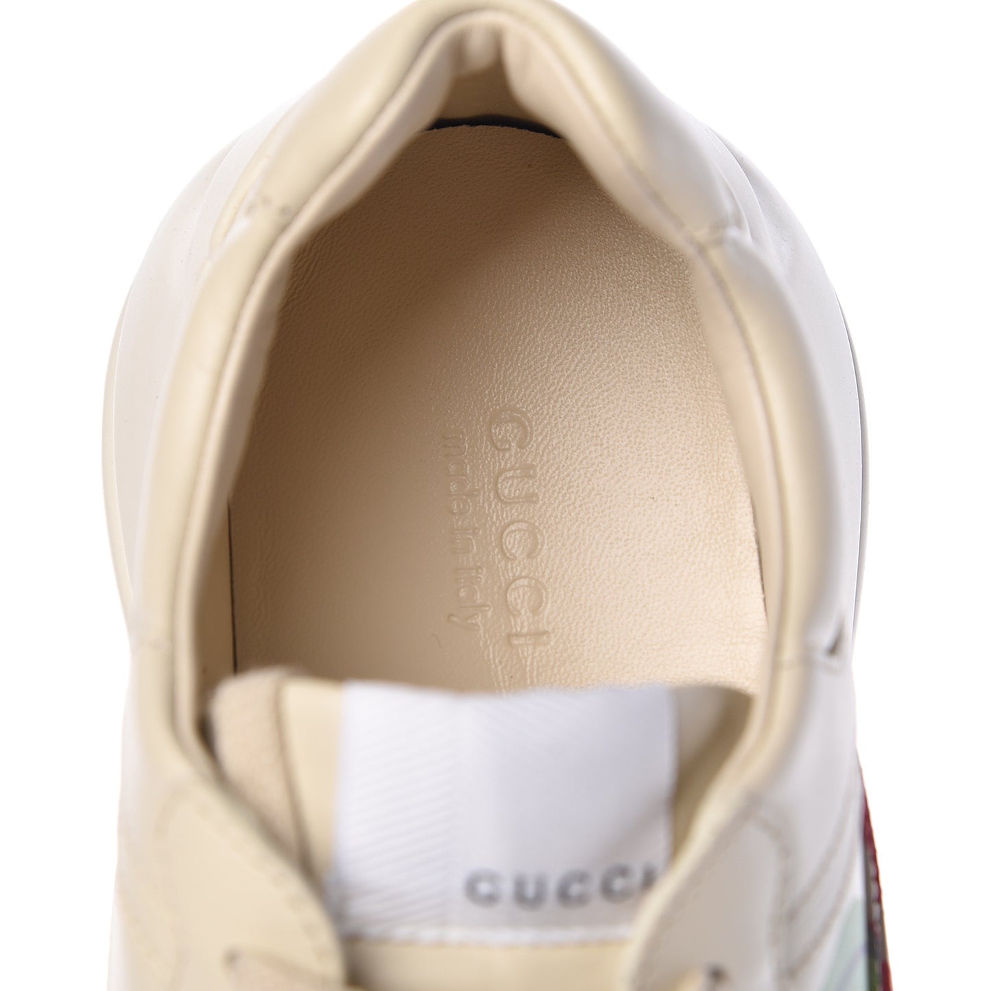 Calfskin GG Apple Womens Rhyton Sneakers 39 Ivory