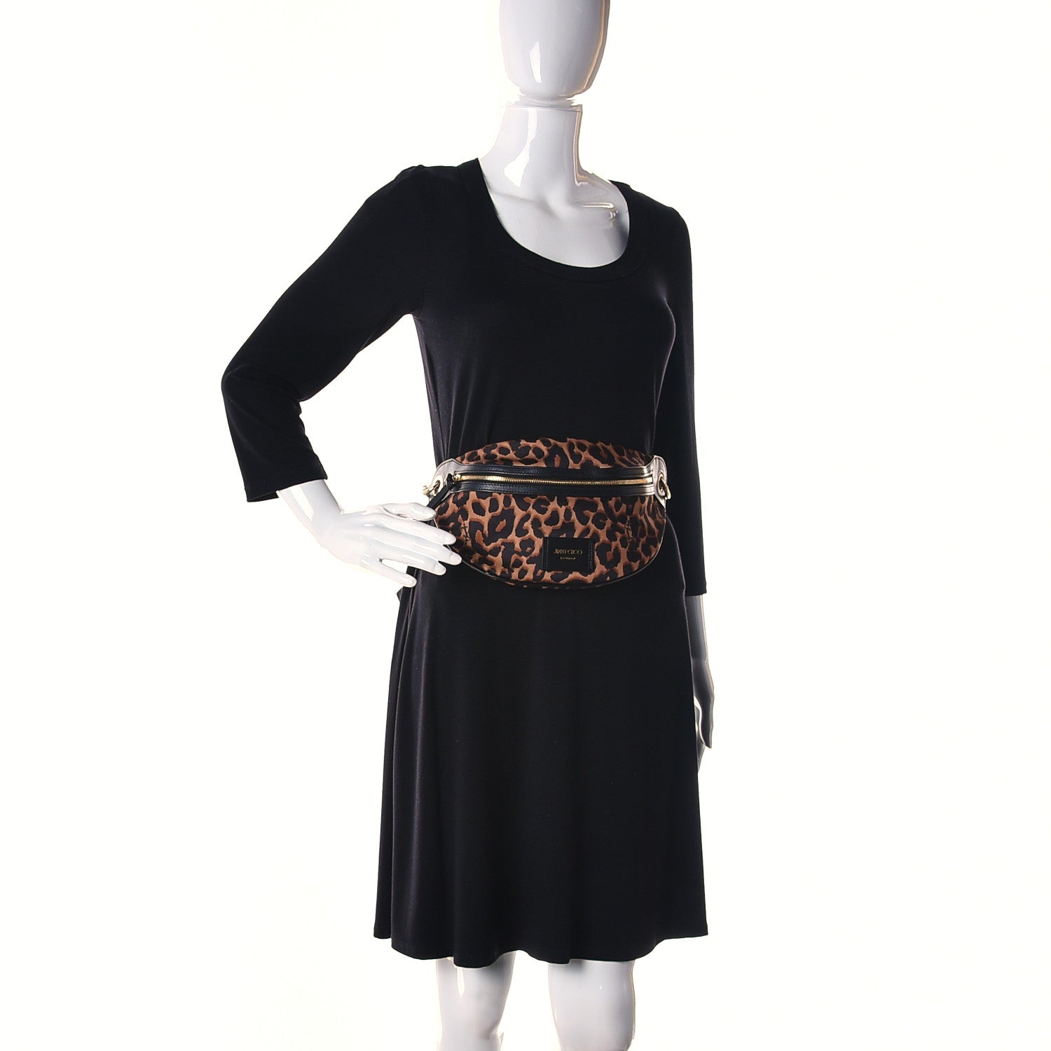 Jimmy Choo Nylon Leopard Candice Belt Bag 2 of 12