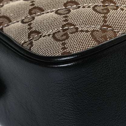 Gucci Monogram Matelasse Diagonal Small GG Marmont Chain Shoulder Bag Beige Black 12 of 12