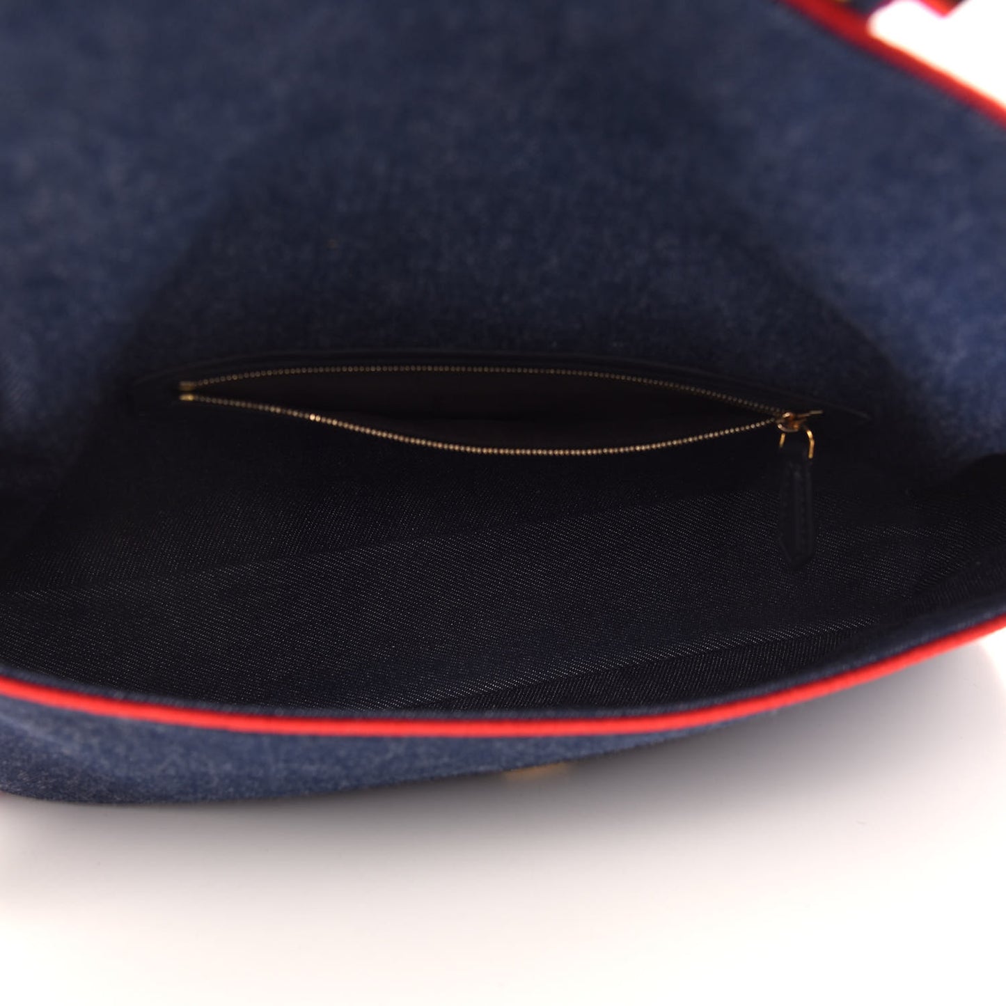 Denim Large Baguette Blue Rosso