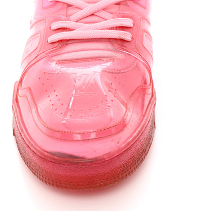 Louis Vuitton Mix Materials Transparent Monogram Mens LV Trainer Sneakers 11 Pink 12 of 13