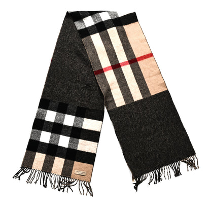 Burberry Cashmere Giant Check Fringe Scarf 3 of 3