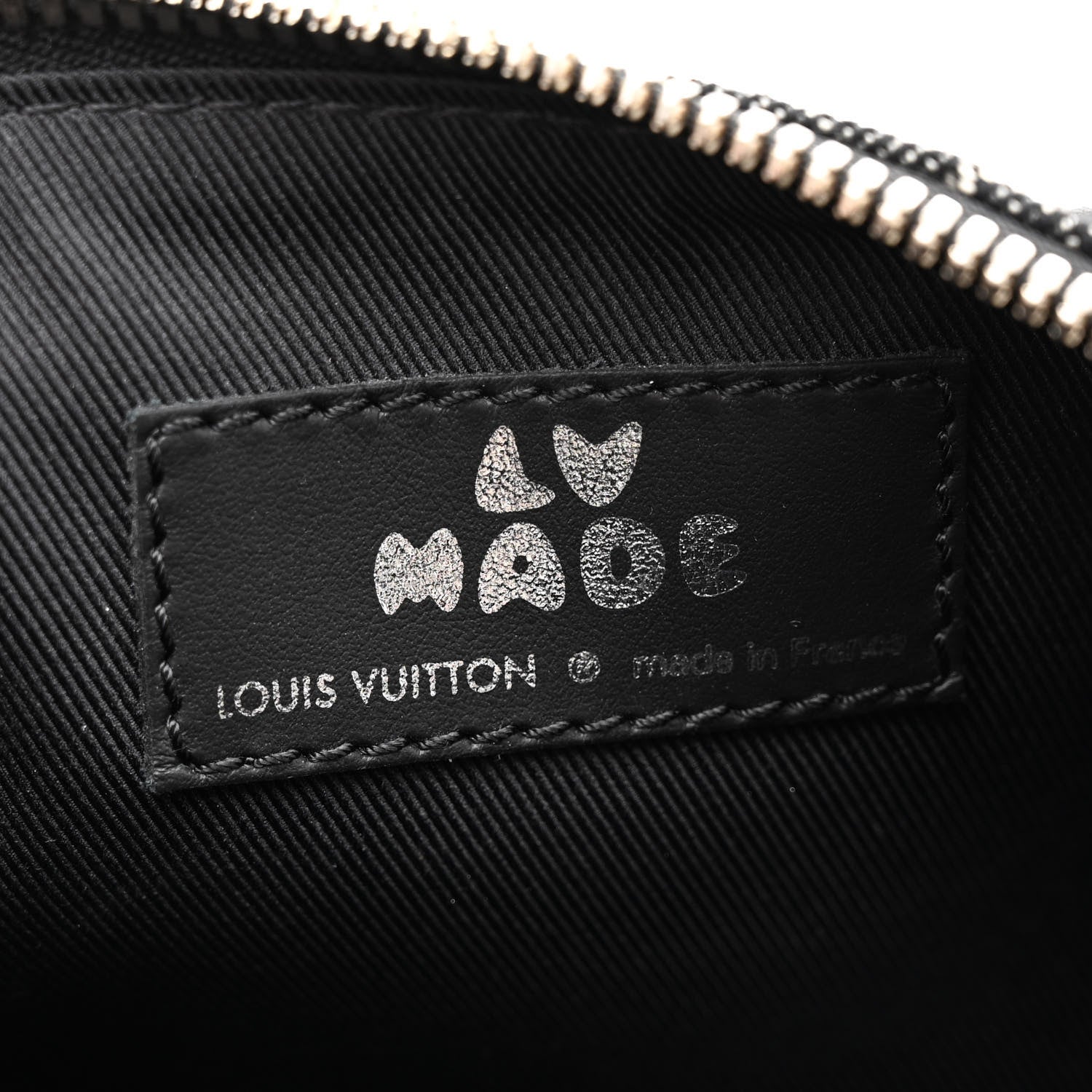 Louis Vuitton X NIGO Taurillon Monogram Denim Drip Keepall XS Black 6 of 9