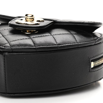Chanel Lambskin Quilted CC In Love Heart Clutch With Chain Black 10 of 11