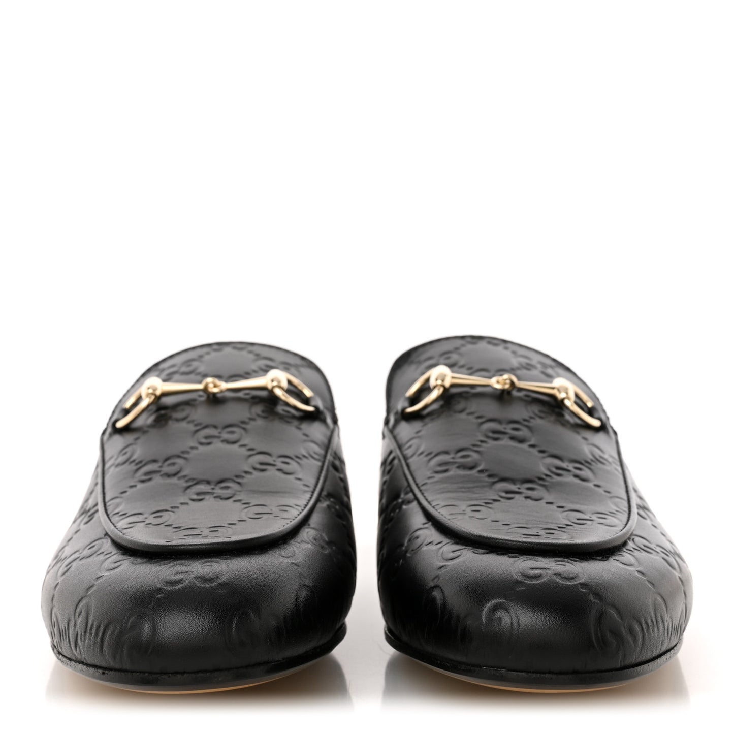 Glamour Calfskin Guccissima Womens Princetown Slippers 39 Black