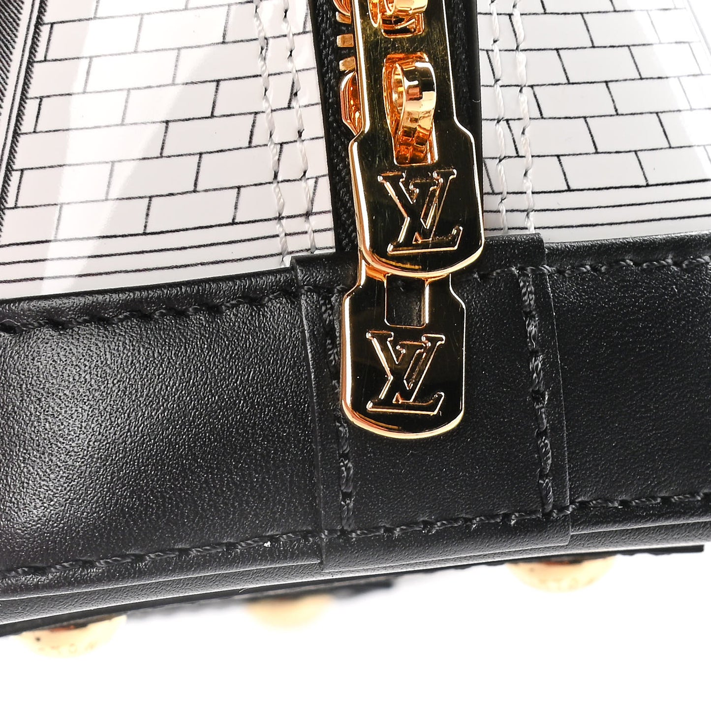 X FORNASETTI Calfskin Architettura Alma BB Black White