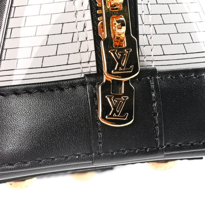 Louis Vuitton X FORNASETTI Calfskin Architettura Alma BB Black White 9 of 12
