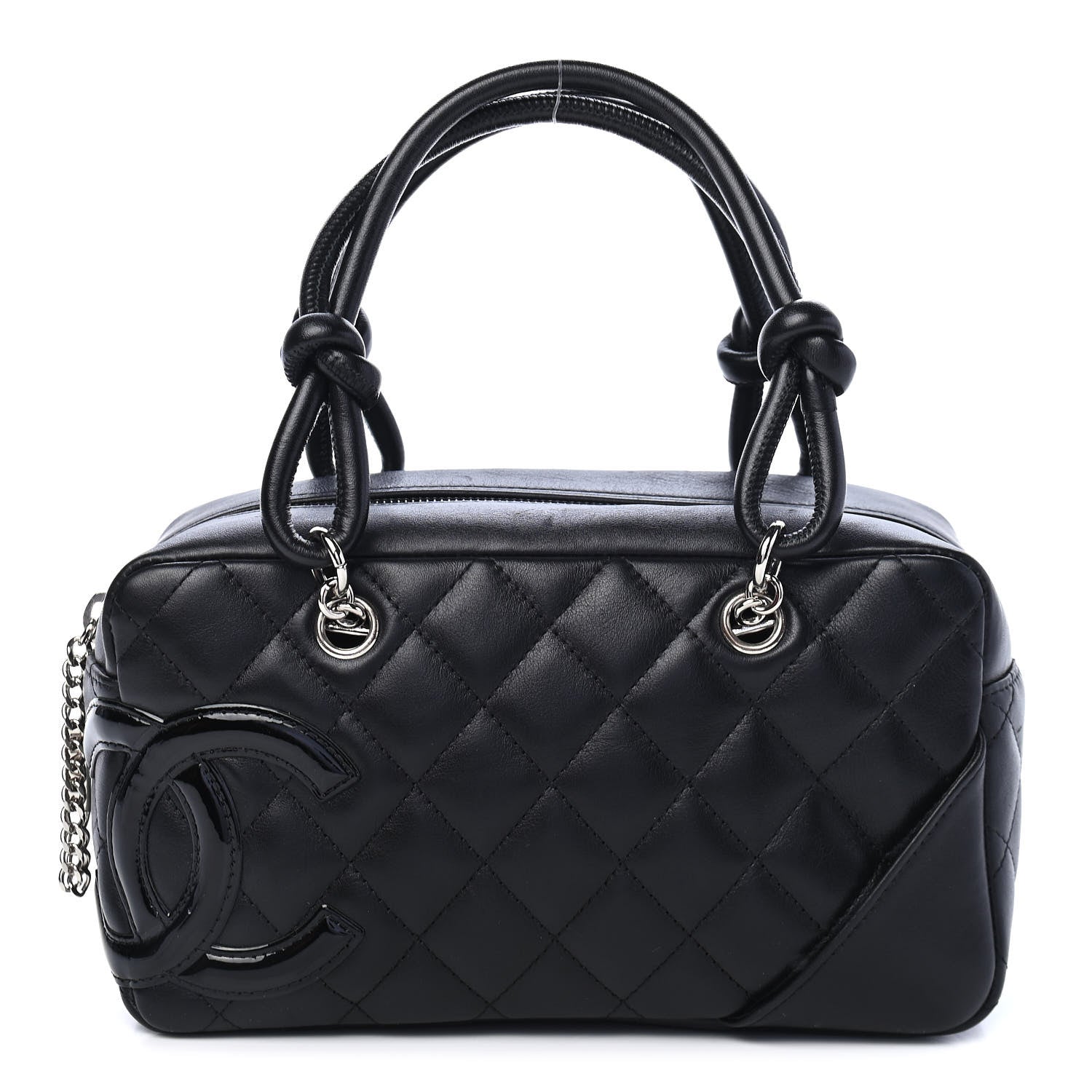 Chanel Calfskin Quilted Small Cambon Bowler Black 1 of 8