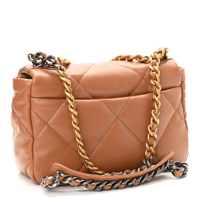 Chanel Lambskin Quilted Medium Chanel 19 Flap Brown 3 of 10
