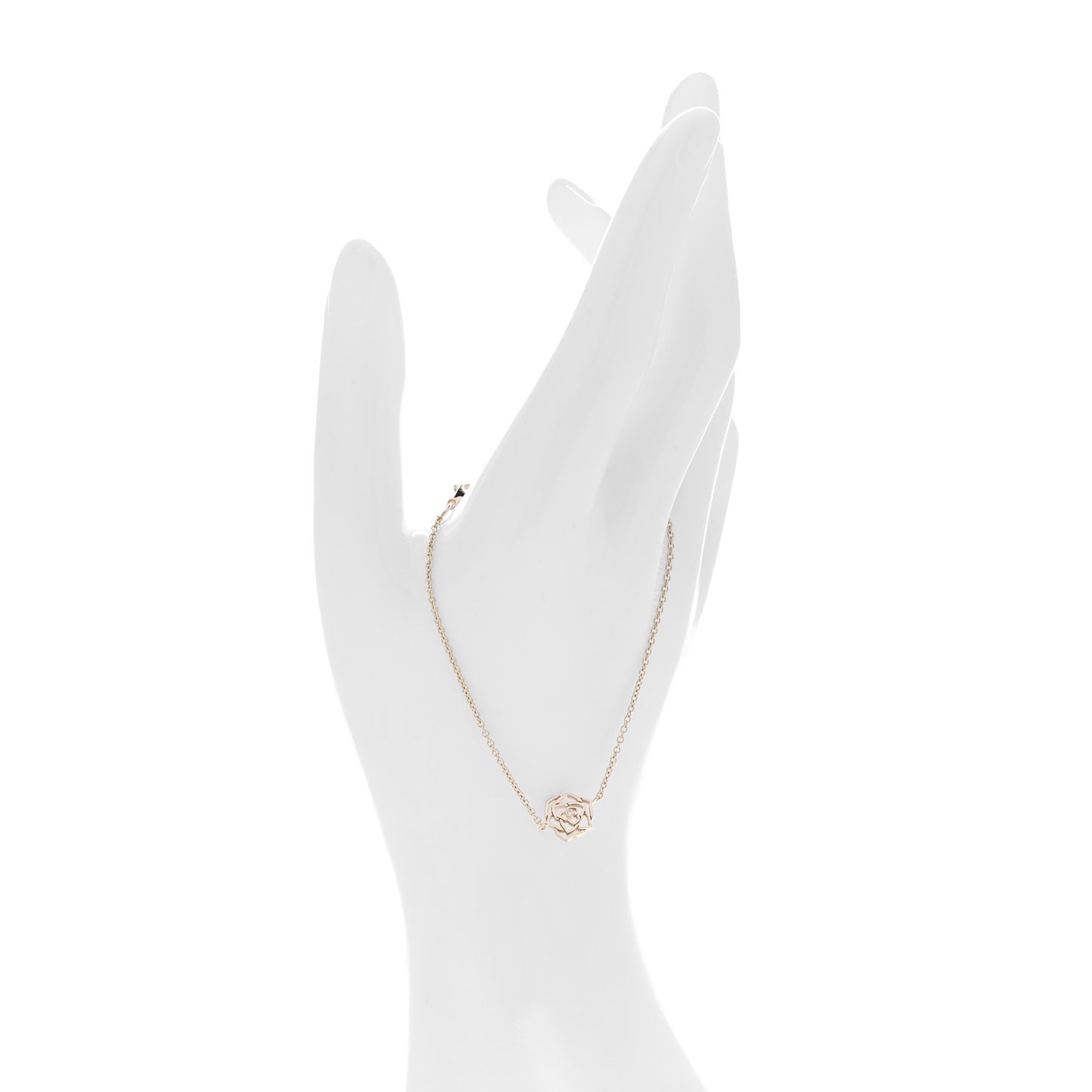 18K Rose Gold Diamond Rose Bracelet