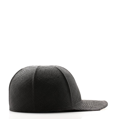 Hermes Panama Straw Mens Riley Cap 59 Black 5 of 8