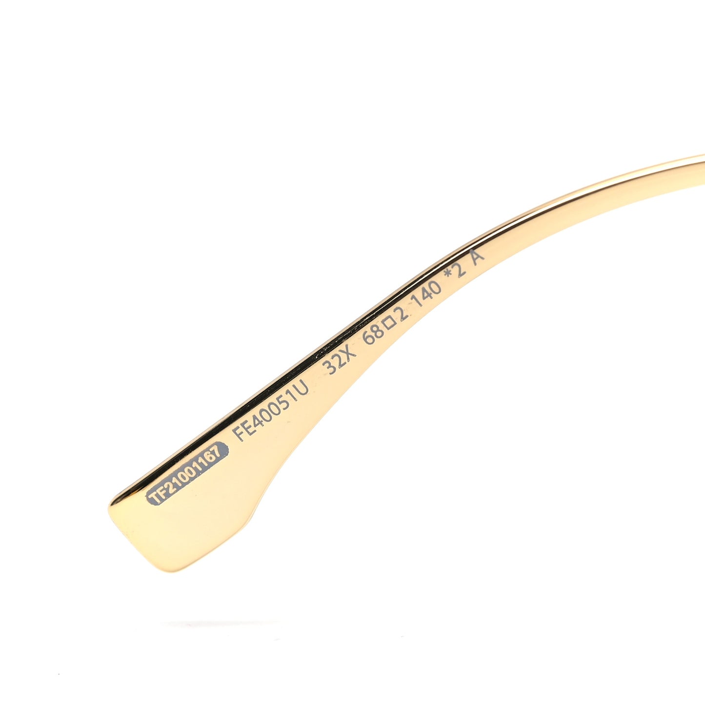 Metal Disco Geometric Sunglasses FE 40051/U Gold Blue Mirror