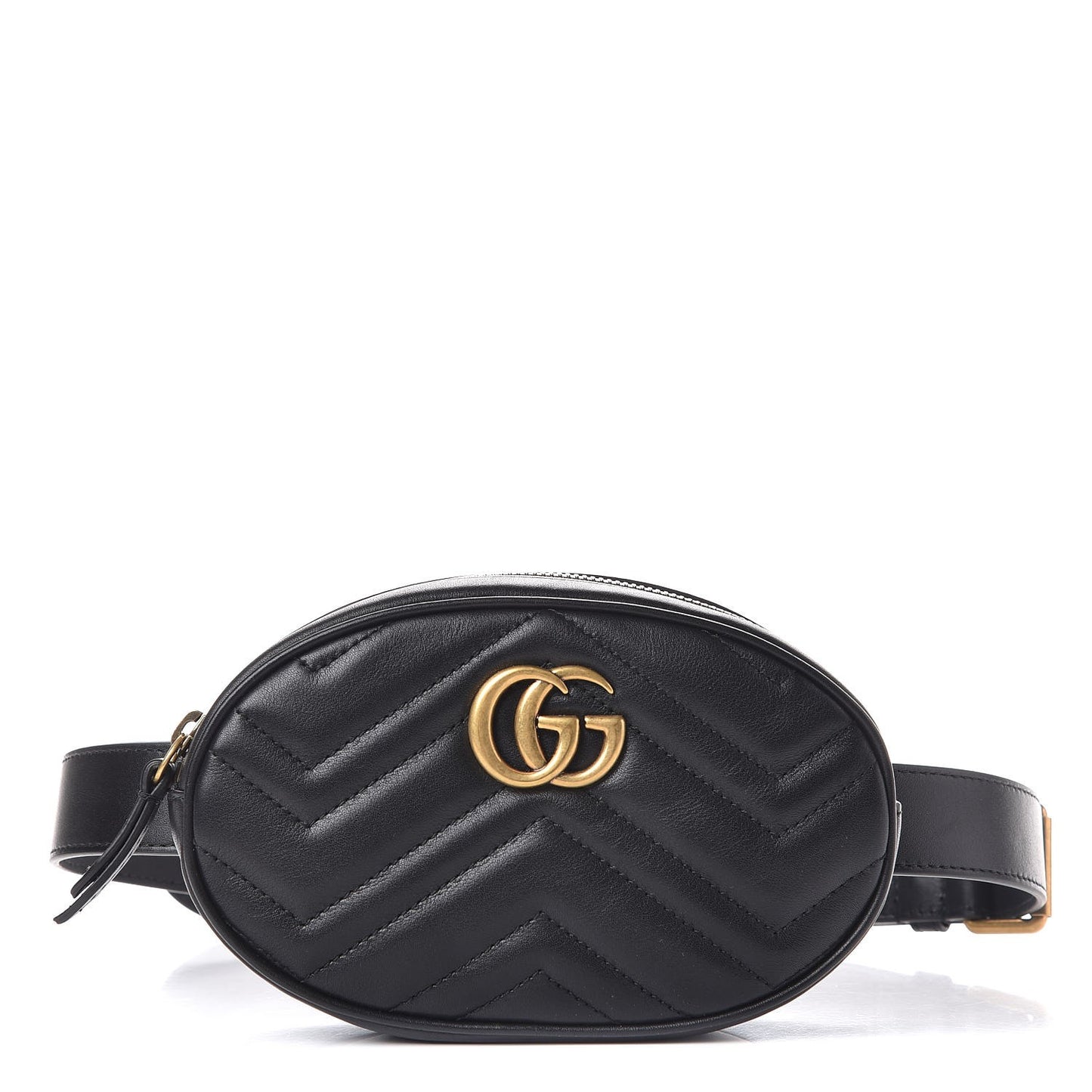 Calfskin Matelasse GG Marmont Belt Bag 85 34 Black