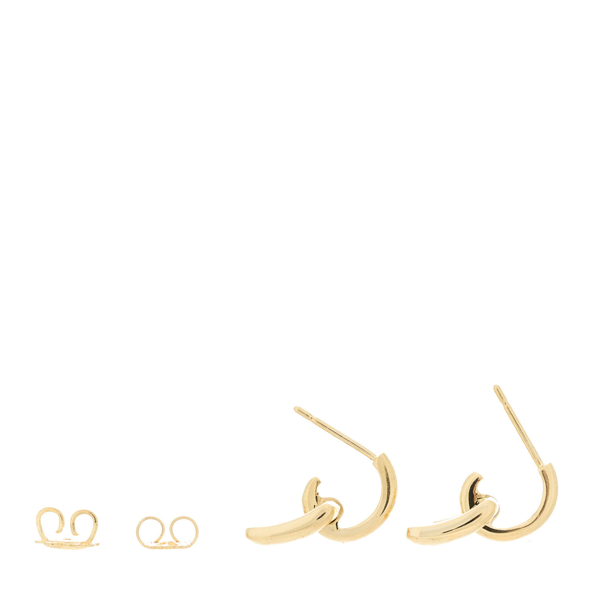 Tiffany 18K Yellow Gold Square Door Knocker Earrings 3 of 4