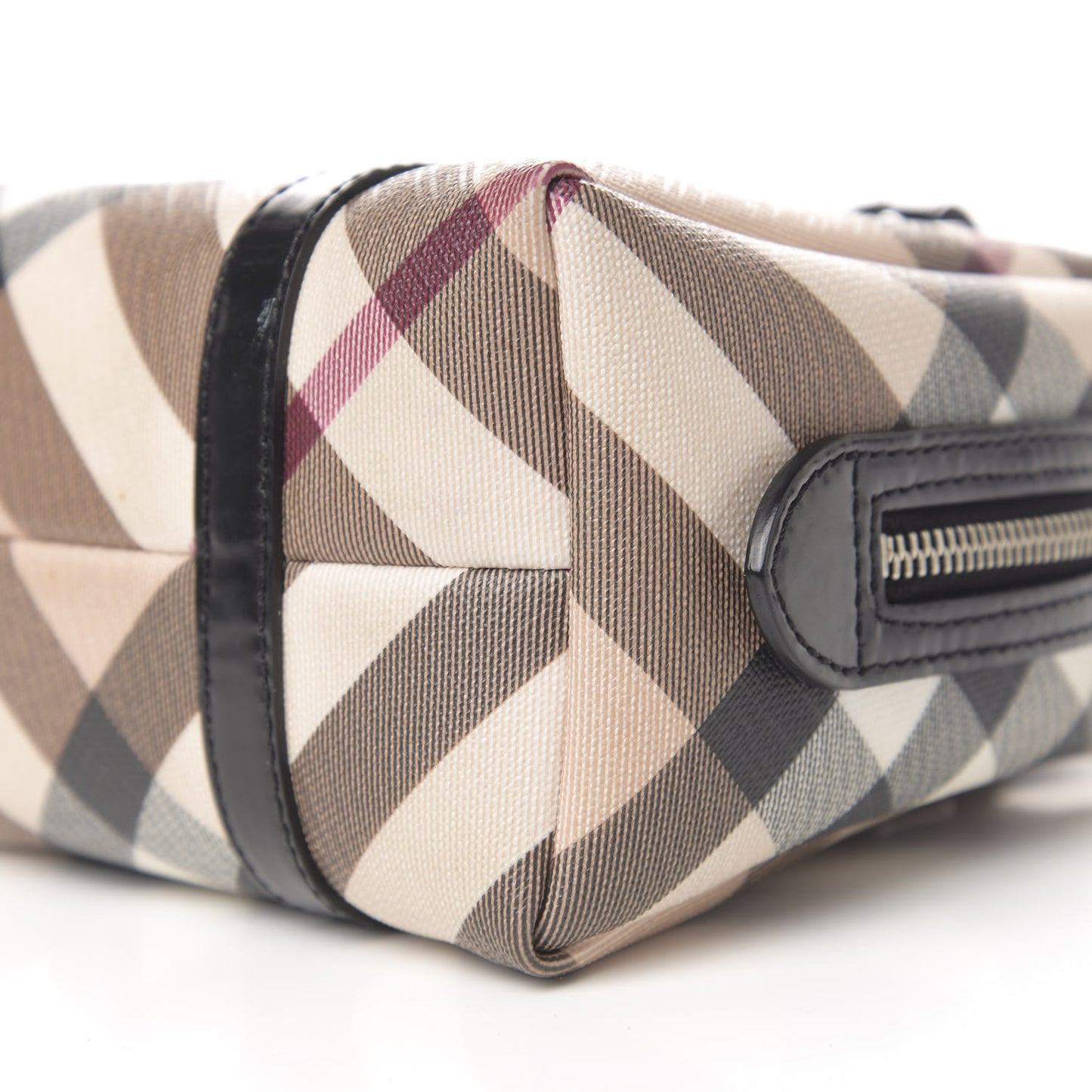 Patent Trim Nova Check Tote Black