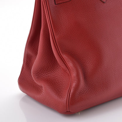 Hermes Taurillon Clemence Birkin 40 Rouge Casaque 40 of 46