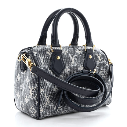 Louis Vuitton Monoglam Speedy Bandouliere 20 Blue 3 of 9