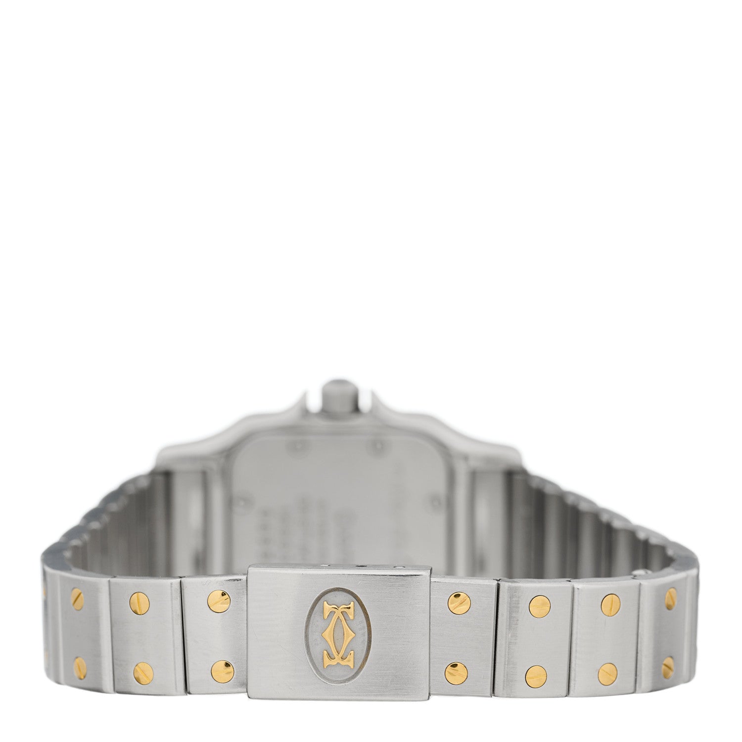 Cartier Stainless Steel 18K Yellow Gold 24mm Santos De Cartier Galbee Quartz Watch 3 of 4