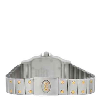 Cartier Stainless Steel 18K Yellow Gold 24mm Santos De Cartier Galbee Quartz Watch 3 of 4