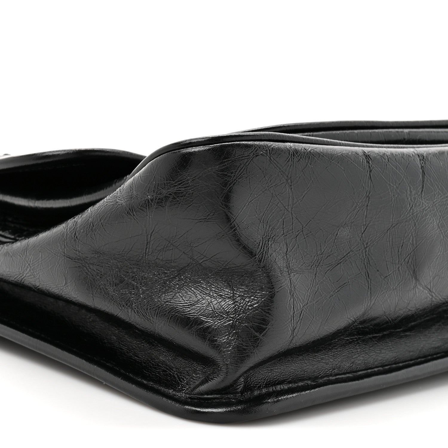 Saint Laurent Crinkled Calfskin Matelasse Monogram Medium Niki Chain Satchel Black 10 of 11
