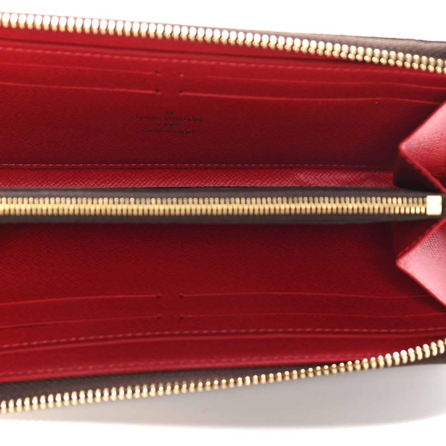 Damier Ebene Clemence Wallet Cherry