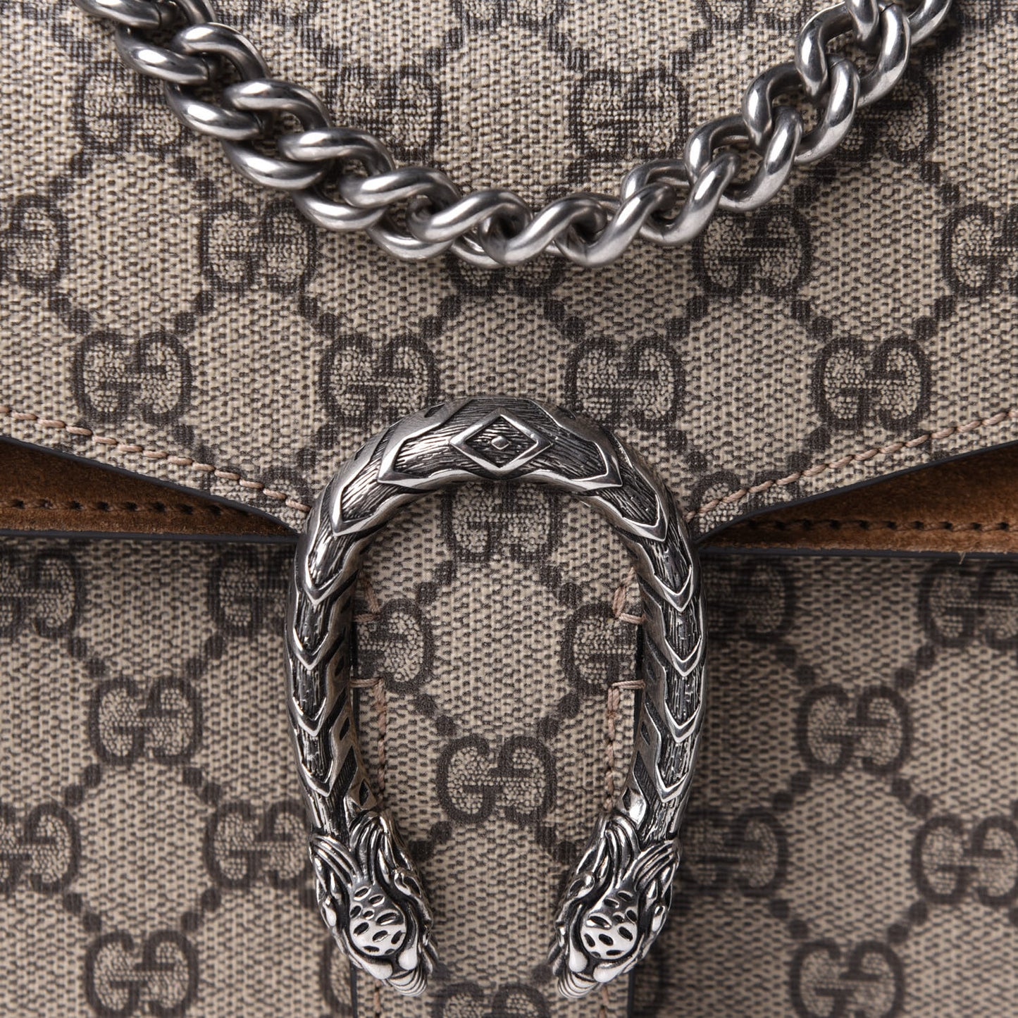 GG Supreme Monogram Mini Dionysus Shoulder Bag Taupe