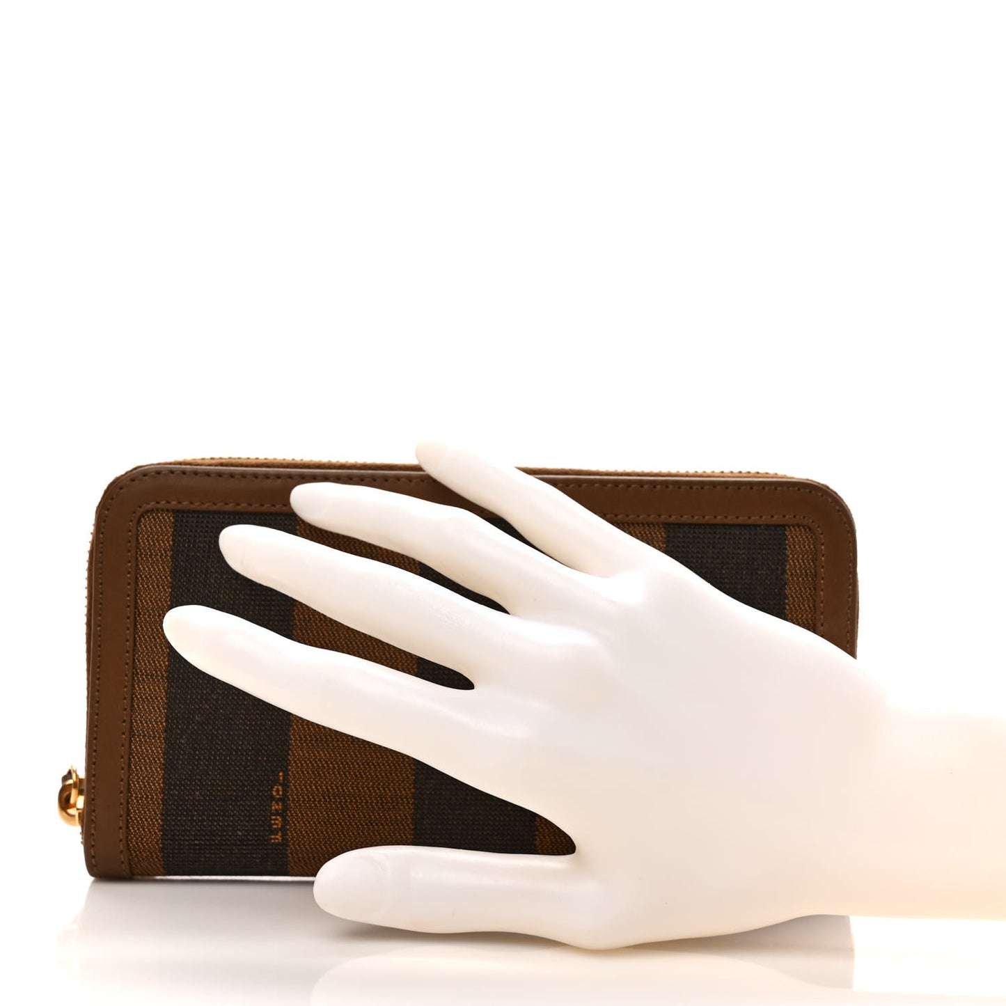 Pequin Vitello Zip Around Wallet Tobacco Foresta