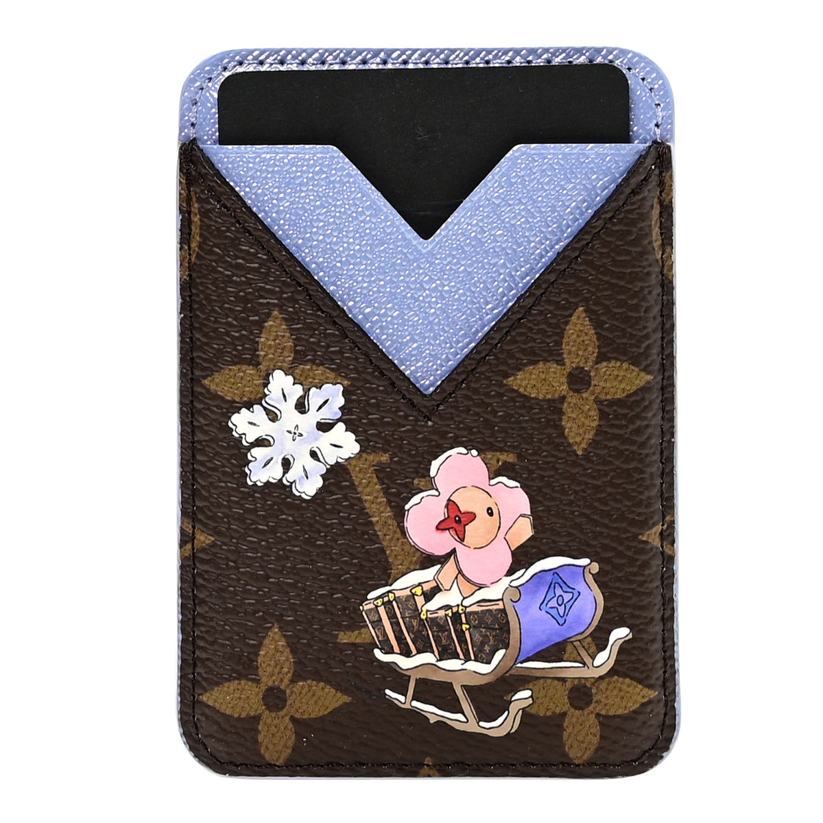 Louis Vuitton Monogram Magnet Vivienne Card Holder Blue Frost 1 of 5