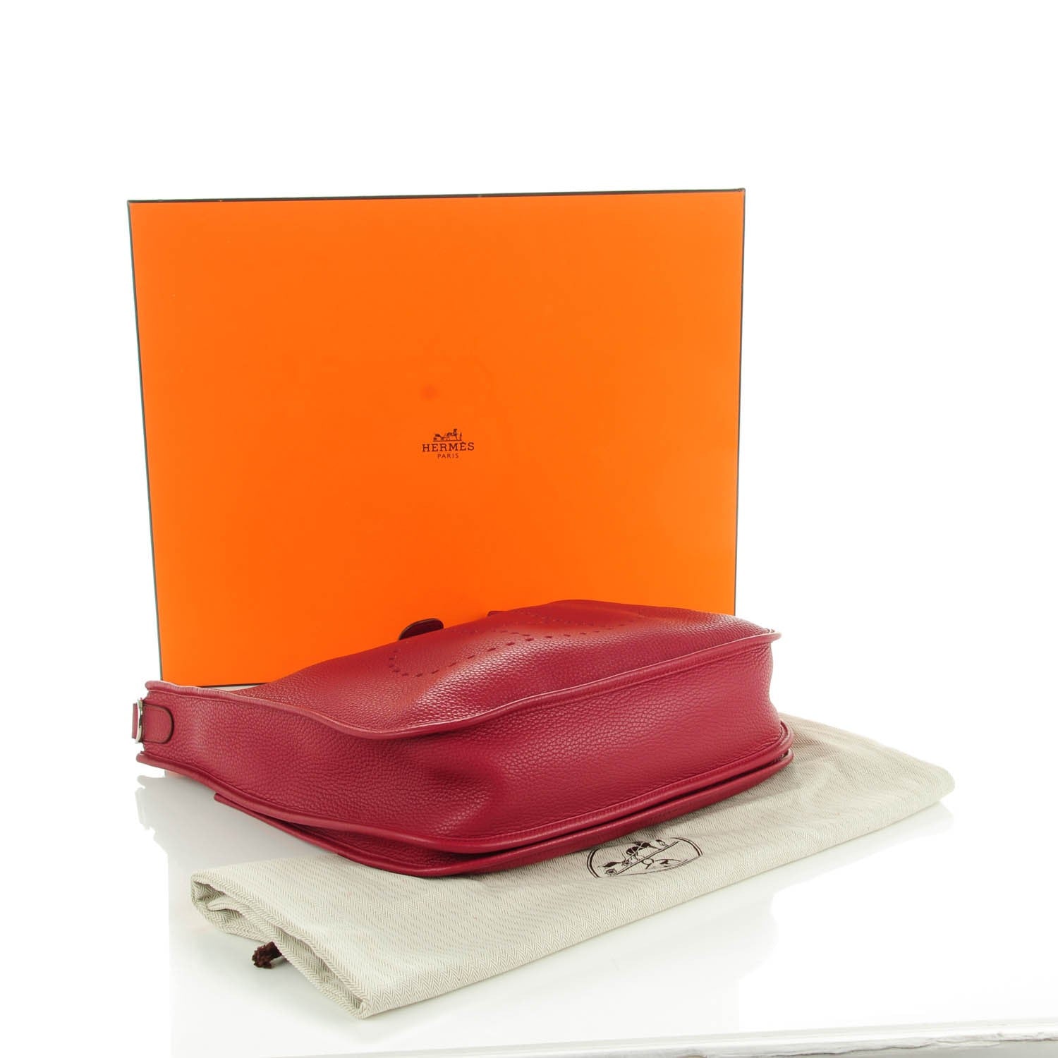 Hermes Taurillon Clemence Evelyne III GM Rubis 4 of 8