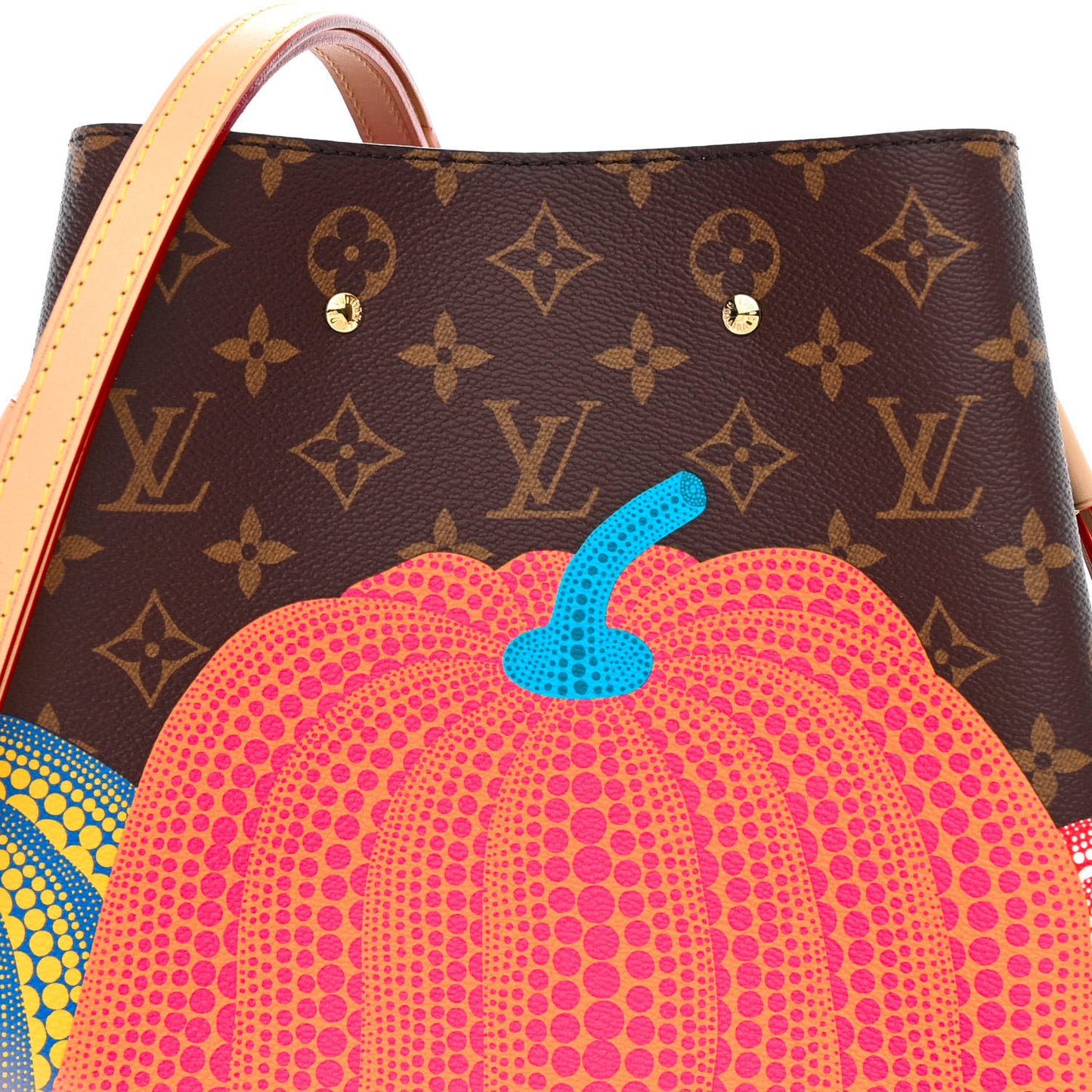 LV X YK Monogram Kusama Pumpkin Neonoe MM