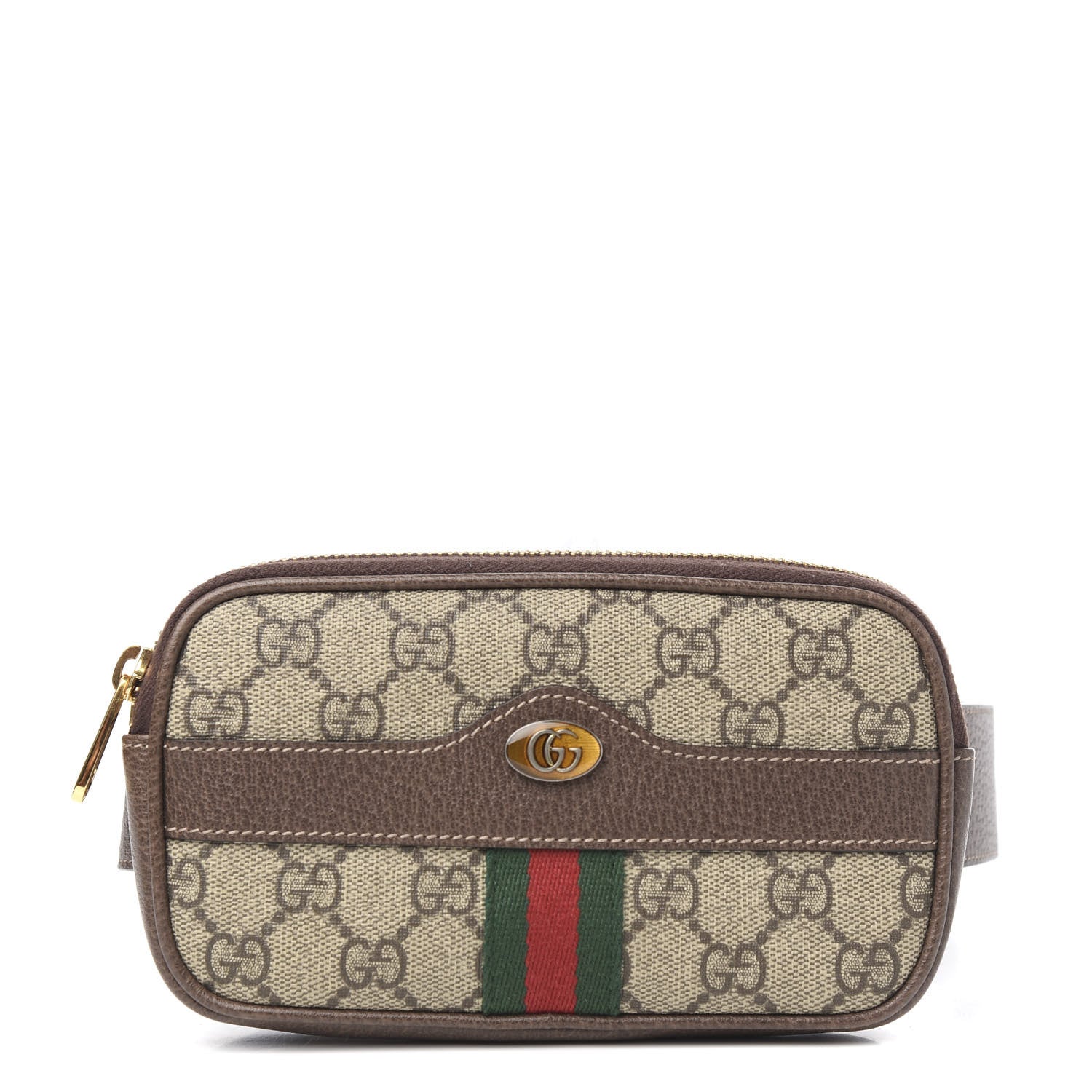 Gucci GG Supreme Monogram Web Ophidia Belted iPhone Case 105 42 Dark Brown 1 of 10
