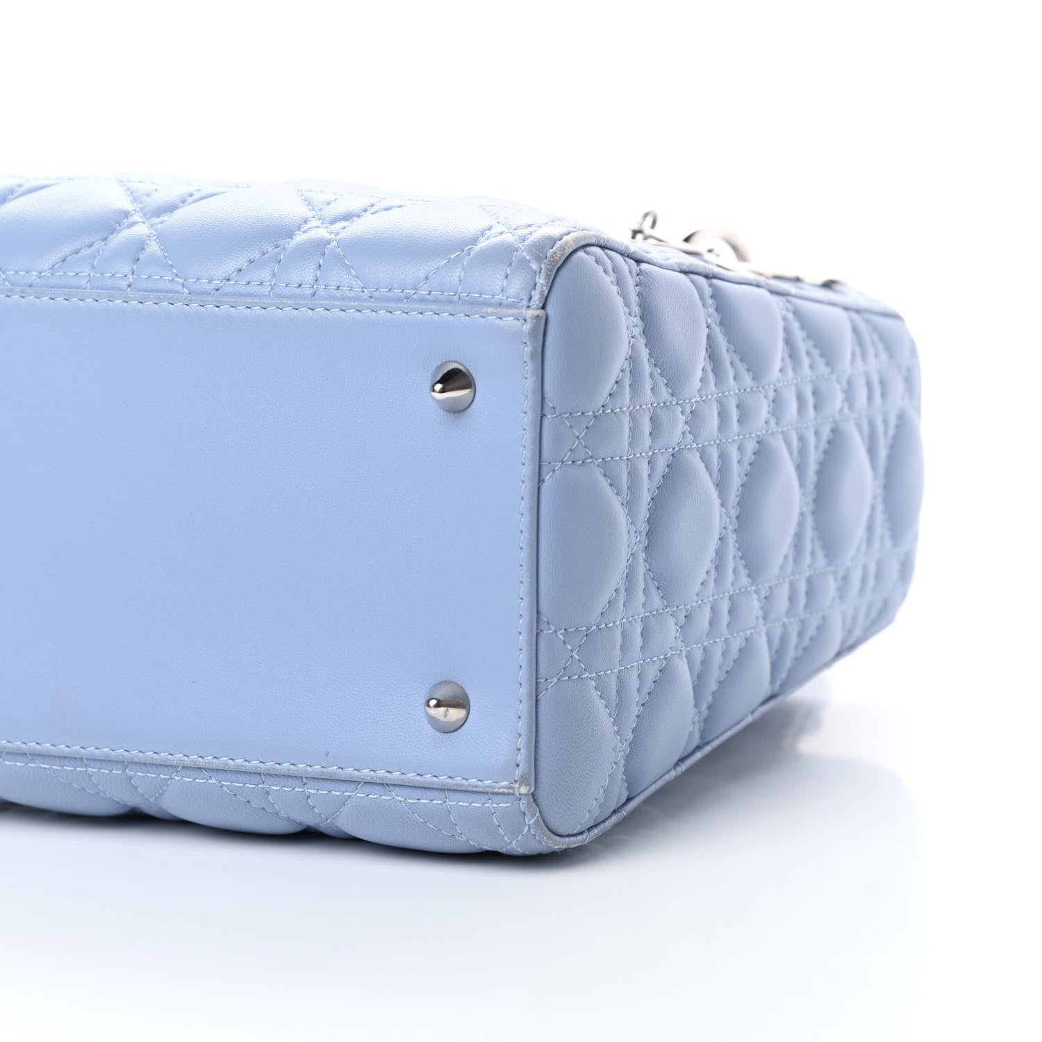 Christian Dior Lambskin Cannage Medium Lady Dior Light Blue 10 of 15