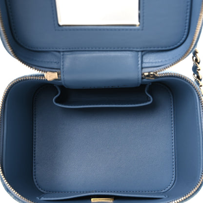 Chanel Denim Quilted Small CC Vanity Case Blue 5 of 12