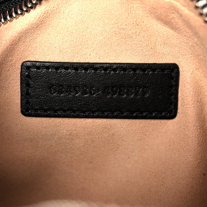 Gucci Calfskin Matelasse Aria Mini GG Marmont Chain Shoulder Bag Black 7 of 10