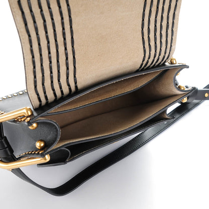 Chloe Calfskin Braided Small Hudson Shoulder Bag Black 5 of 7