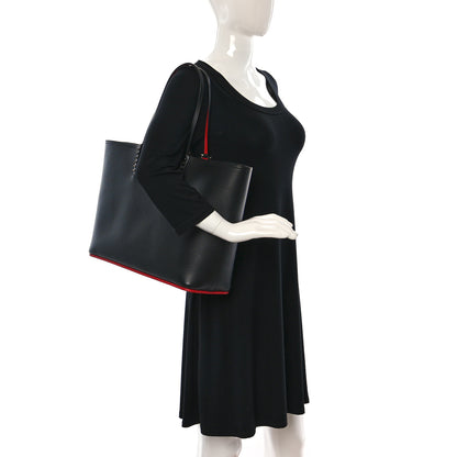 Christian Louboutin Calfskin Spikes East West Cabata Tote Black 3 of 9
