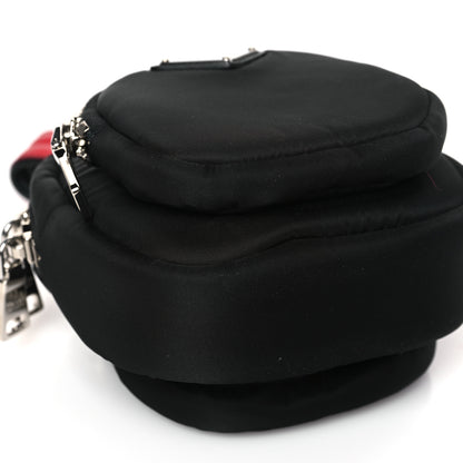Prada Tessuto Nylon Pocket Small Wristlet Pouch Black Fuoco 7 of 8