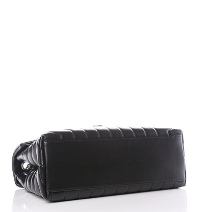 Saint Laurent Calfskin Y Quilted Monogram Medium Loulou Chain Satchel Black 3 of 13