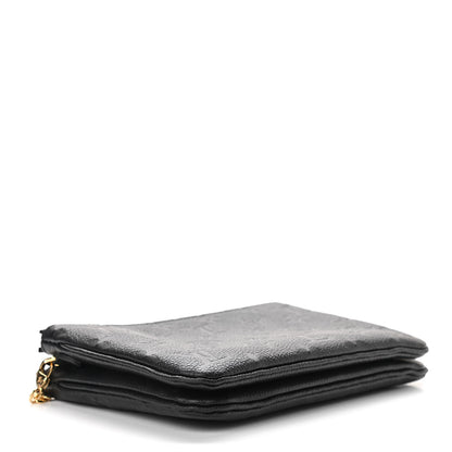 Louis Vuitton Empreinte Double Zip Pochette Black 4 of 9
