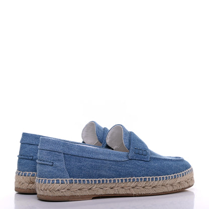 Hermes Denim Canvas Womens Trip Espadrilles 35 Bleu Clair 4 of 9