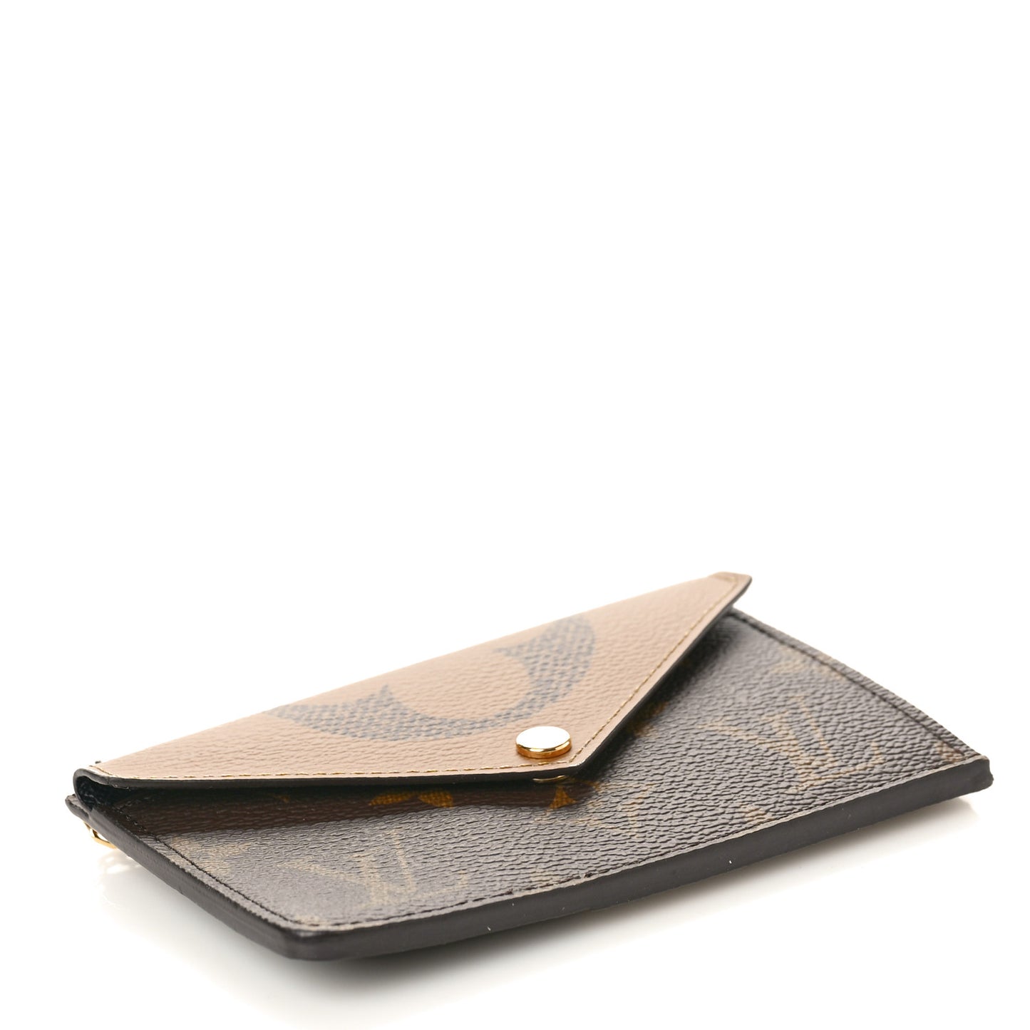 Reverse Monogram Recto Verso Card Holder Brown