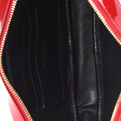 Saint Laurent Patent Calfskin Matelasse Monogram Mini Lou Camera Bag Eros Red 4 of 4