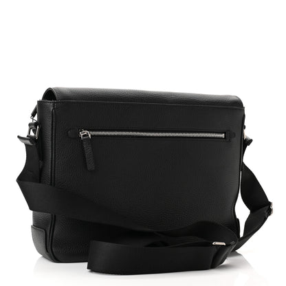 Burberry Grainy Calfskin Embossed Bruno Messenger Black 2 of 8