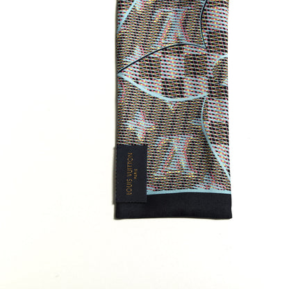 Louis Vuitton Silk Monogram Damier Pop Print Bandeau Blue 3 of 3