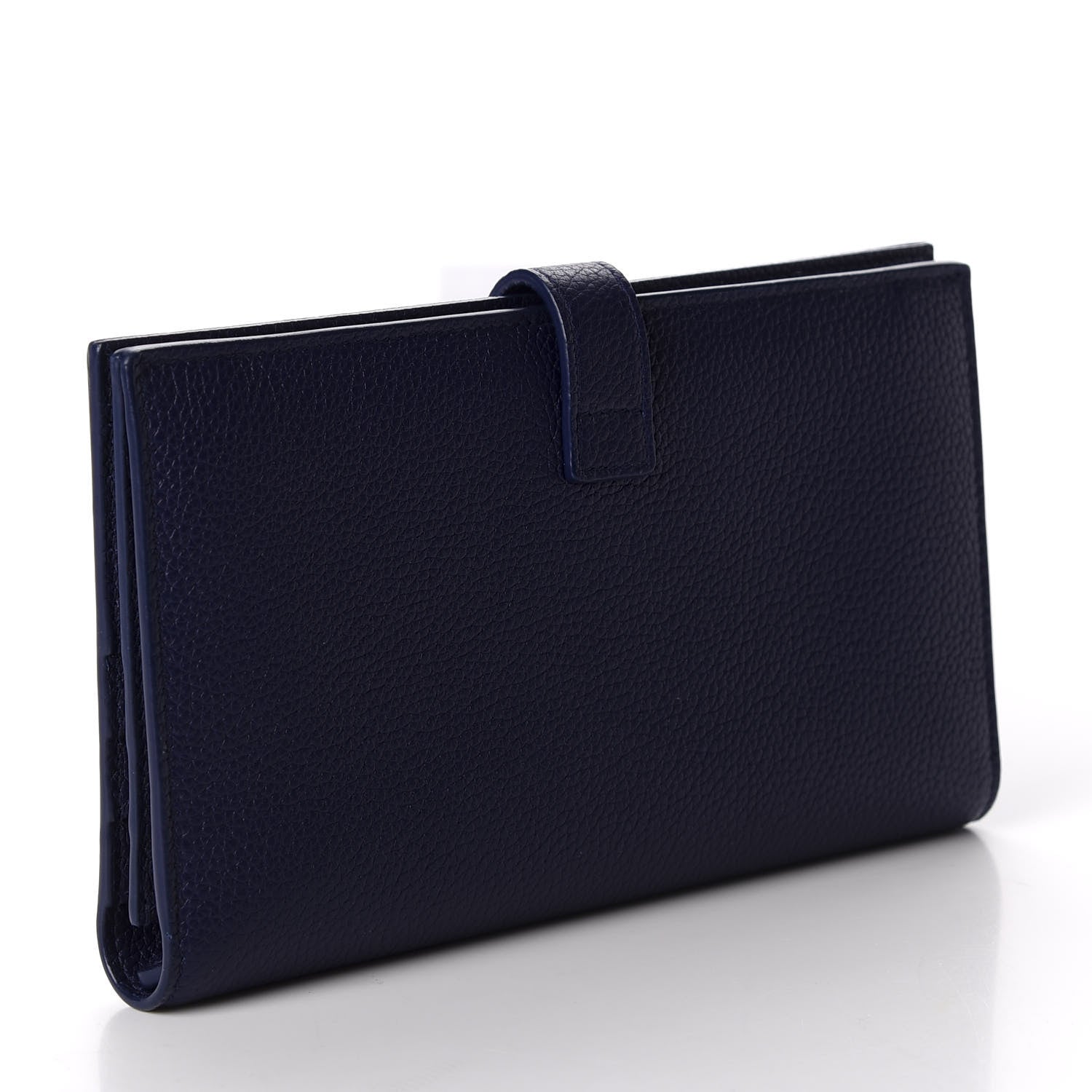 Saint Laurent Grained Calfskin Sac De Jour Souple Thin Wallet Saphir 4 of 7