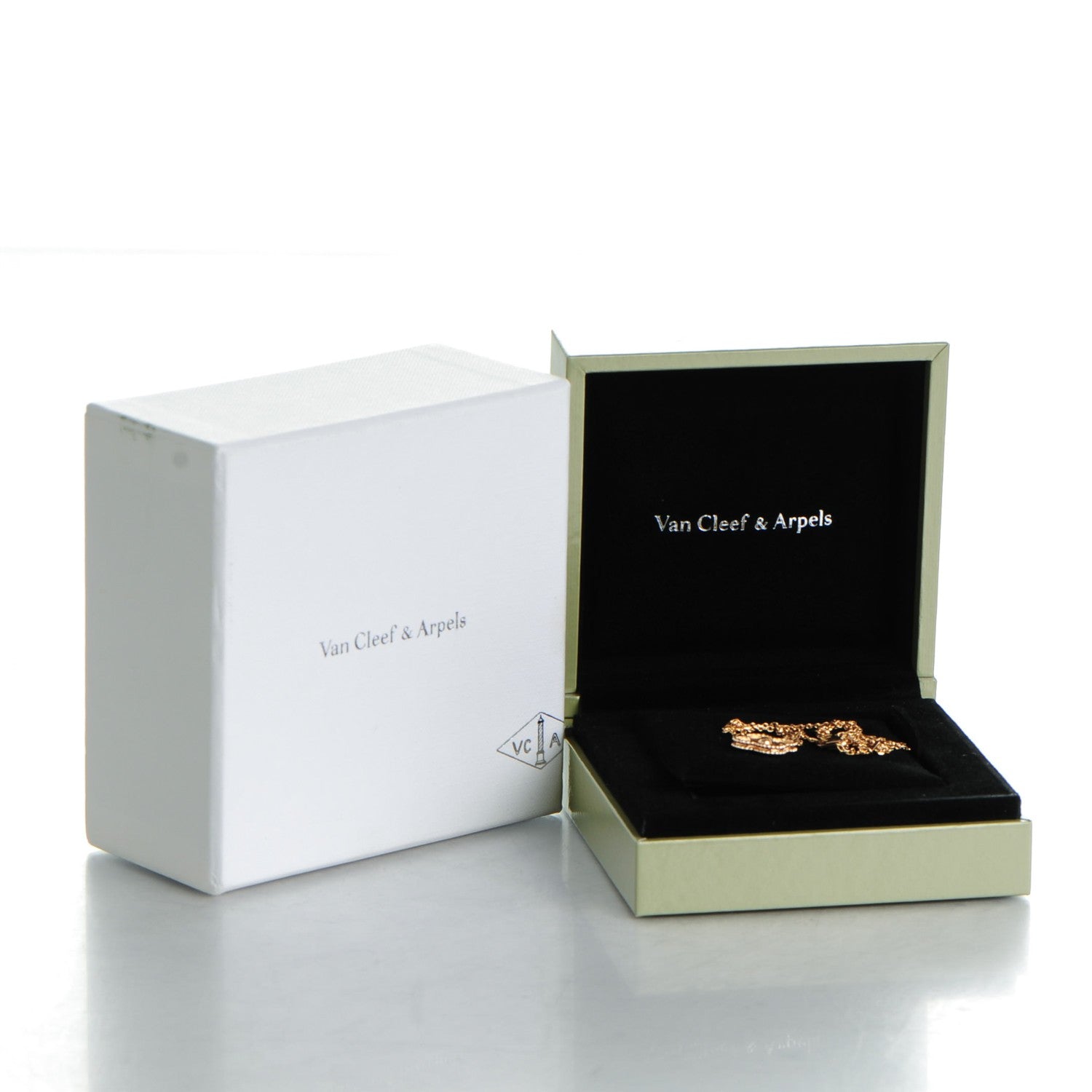 Van Cleef & Arpels 18K Rose Gold Vintage Alhambra Pendant Necklace 5 of 5