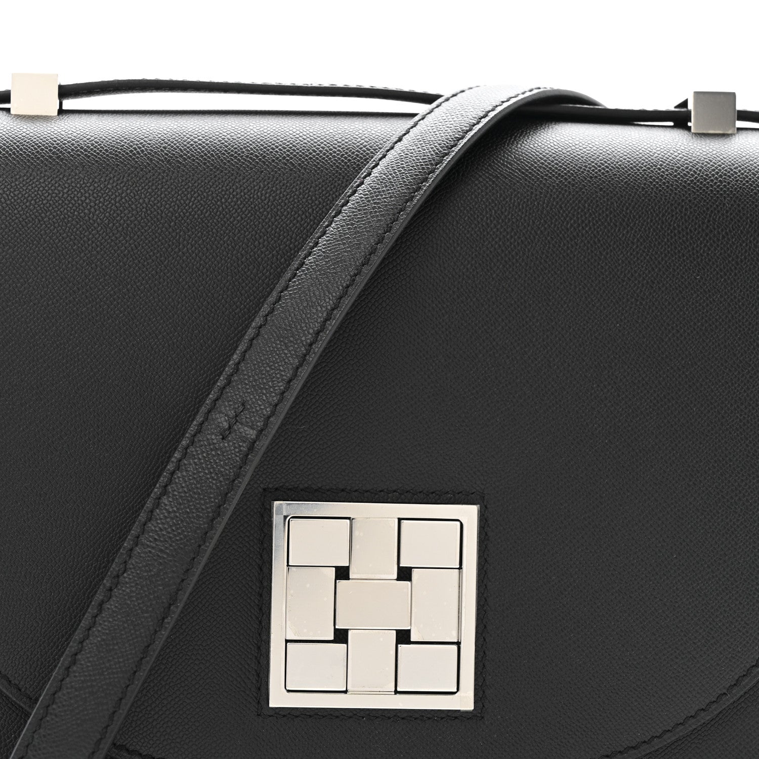 Hermes Grained Monsieur Mosaique Au 24-21 Black 9 of 16