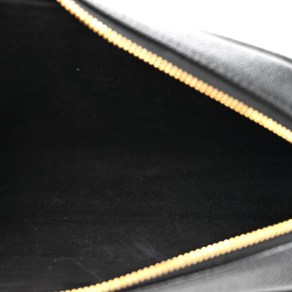 Christian Dior Grained Calfskin Caro Double Pouch Black 4 of 9